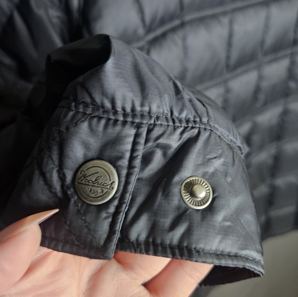 Woolrich Womens Plus 2XL Goose Down Filled Puffer Coat Jacket Black Quilted - Picture 12 of 16